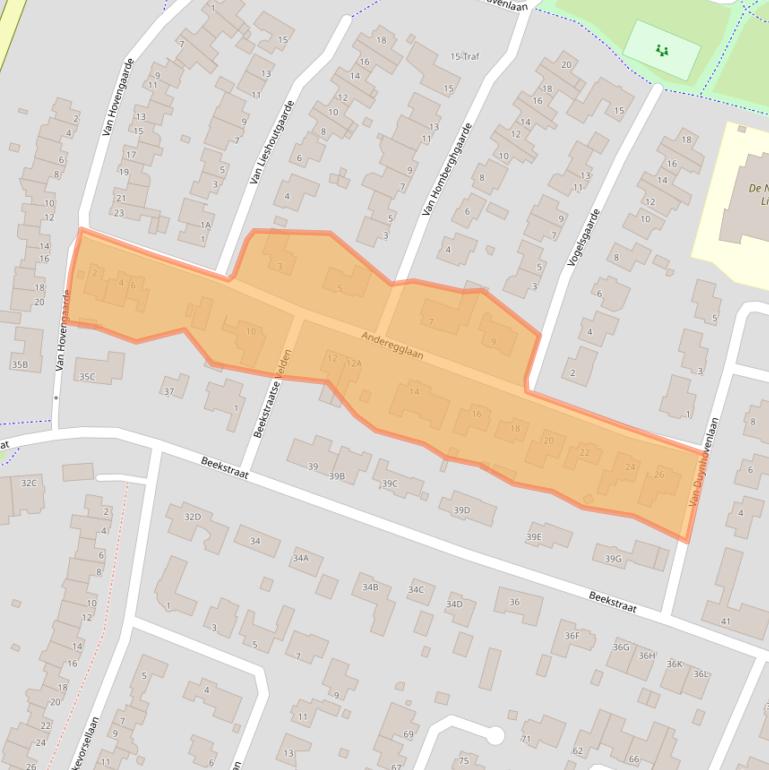 Kaart van postcodegebied 5673AL.