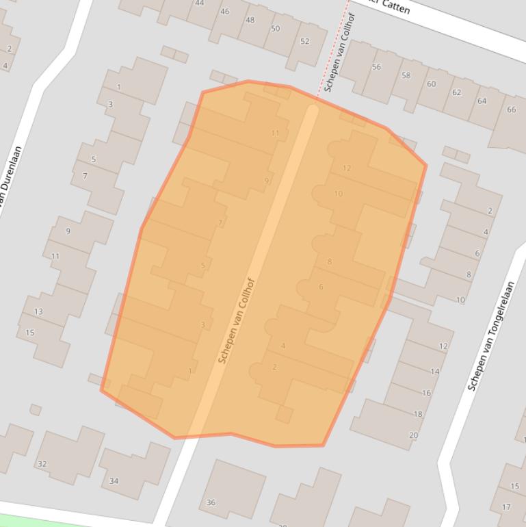 Kaart van postcodegebied 5673BK.