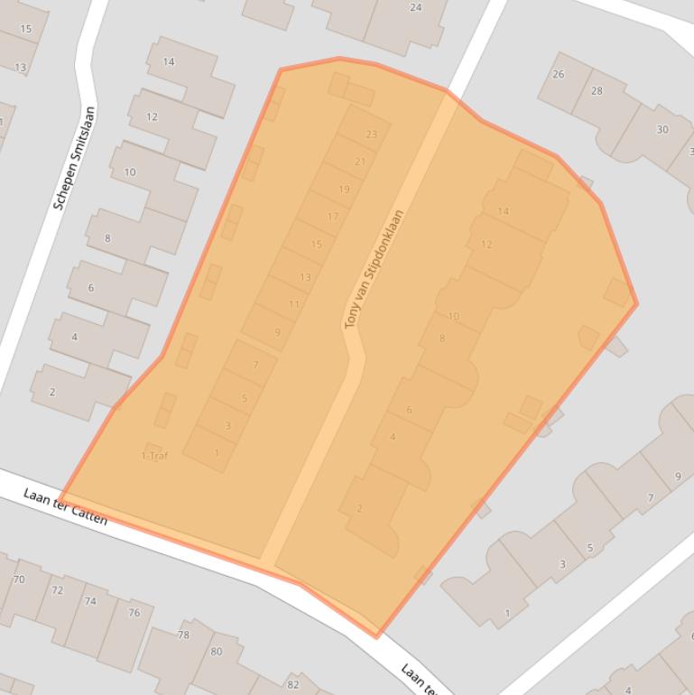 Kaart van postcodegebied 5673BM.