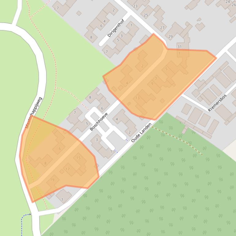 Kaart van postcodegebied 5673KB.