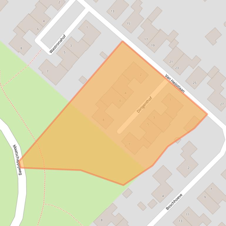 Kaart van postcodegebied 5673KD.