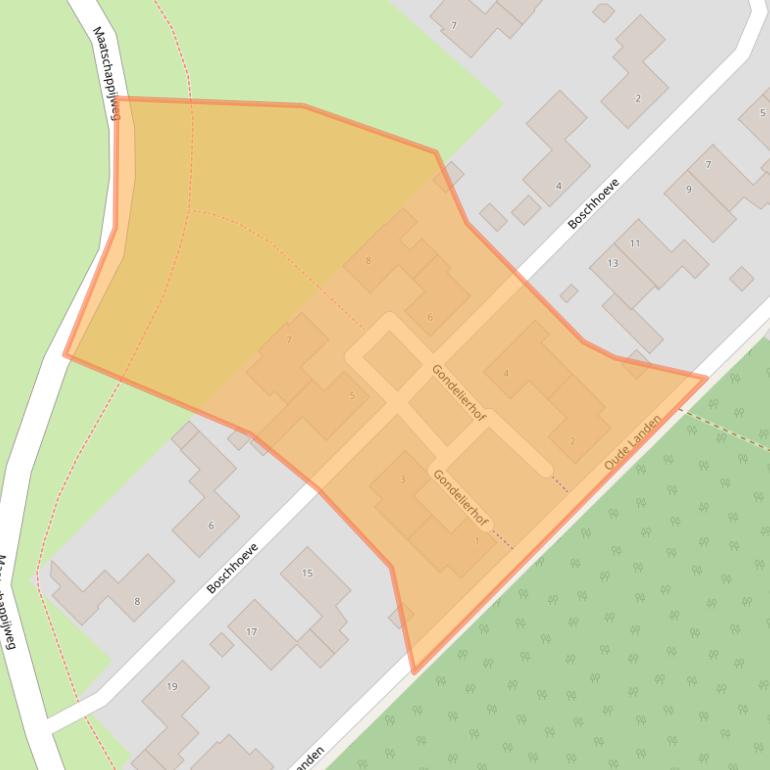 Kaart van postcodegebied 5673KM.