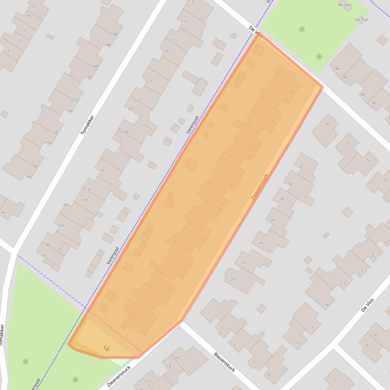 Kaart van postcodegebied 5673KP.