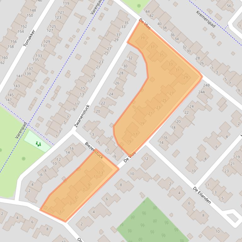 Kaart van postcodegebied 5673KS.