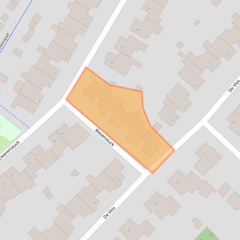 Kaart van postcodegebied 5673KT.