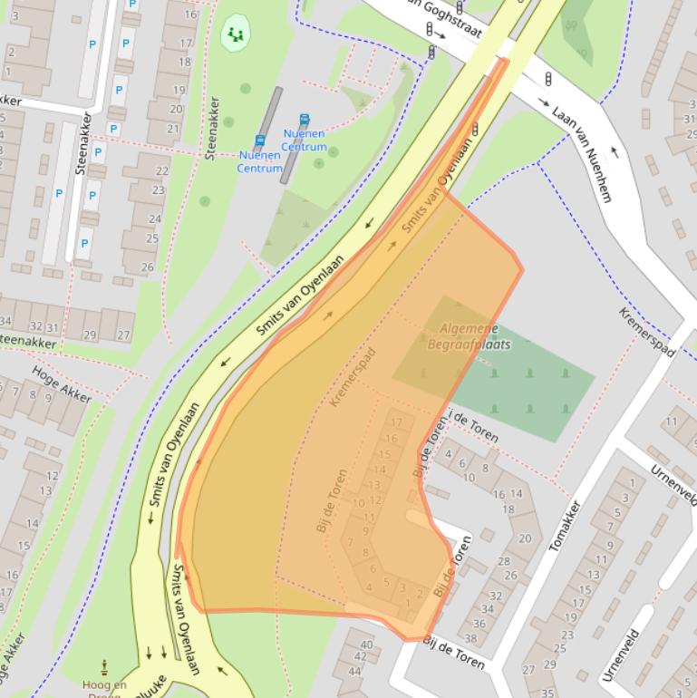 Kaart van postcodegebied 5673LA.