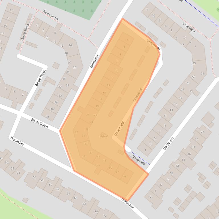 Kaart van postcodegebied 5673LB.