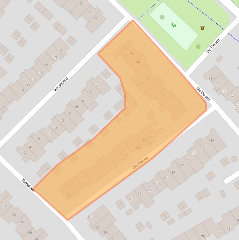 Kaart van postcodegebied 5673LP.