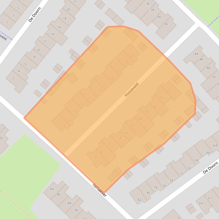 Kaart van postcodegebied 5673LR.