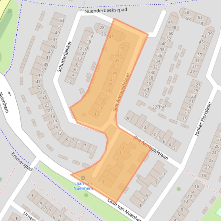 Kaart van postcodegebied 5673ME.