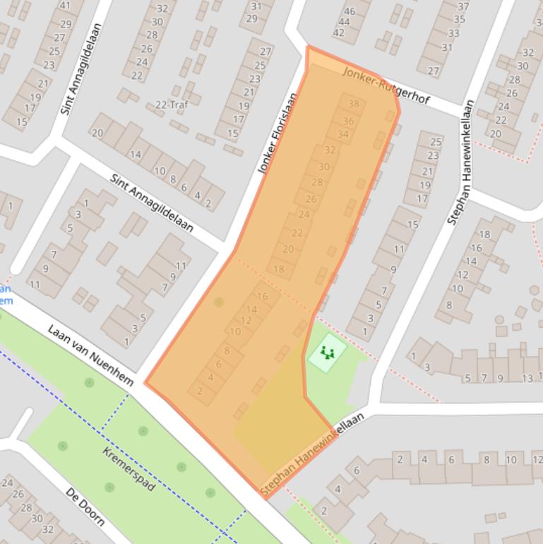 Kaart van postcodegebied 5673MJ.