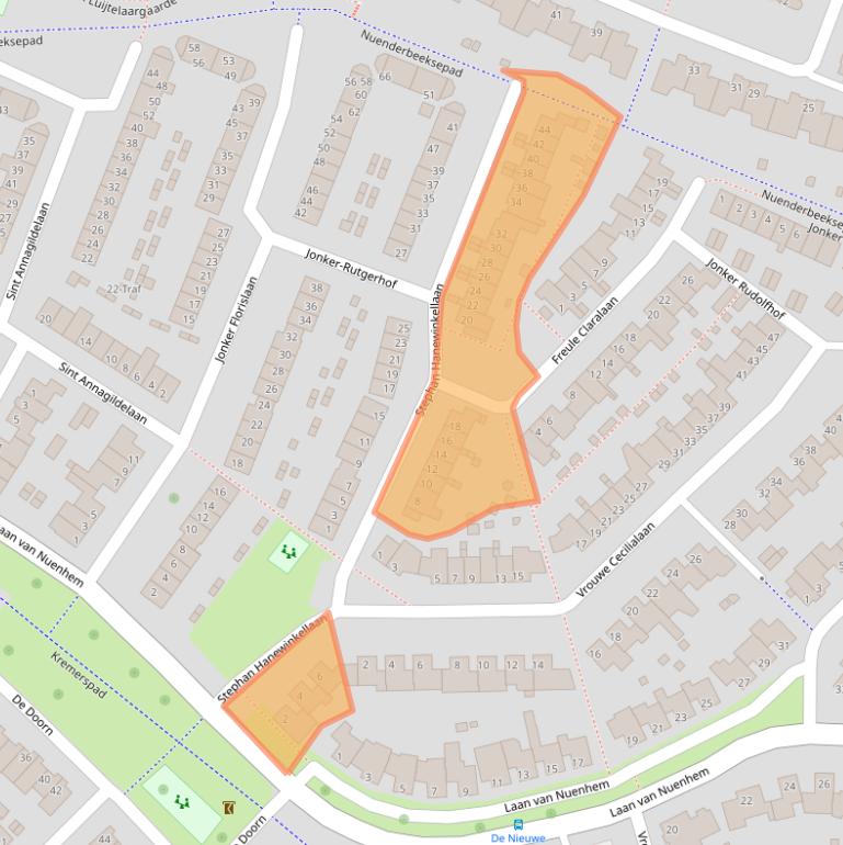 Kaart van postcodegebied 5673MT.