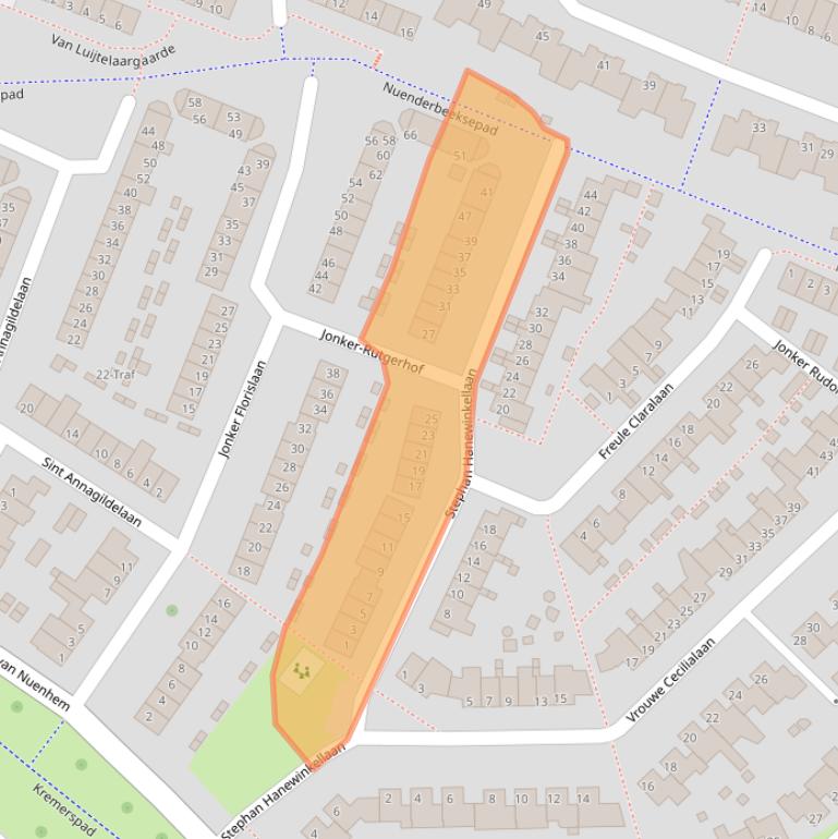 Kaart van postcodegebied 5673MV.