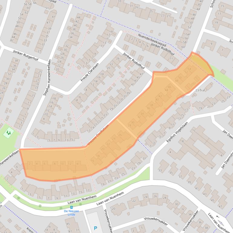 Kaart van postcodegebied 5673MX.