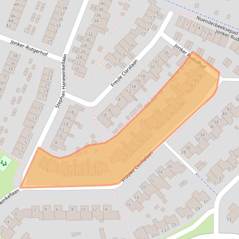 Kaart van postcodegebied 5673MZ.