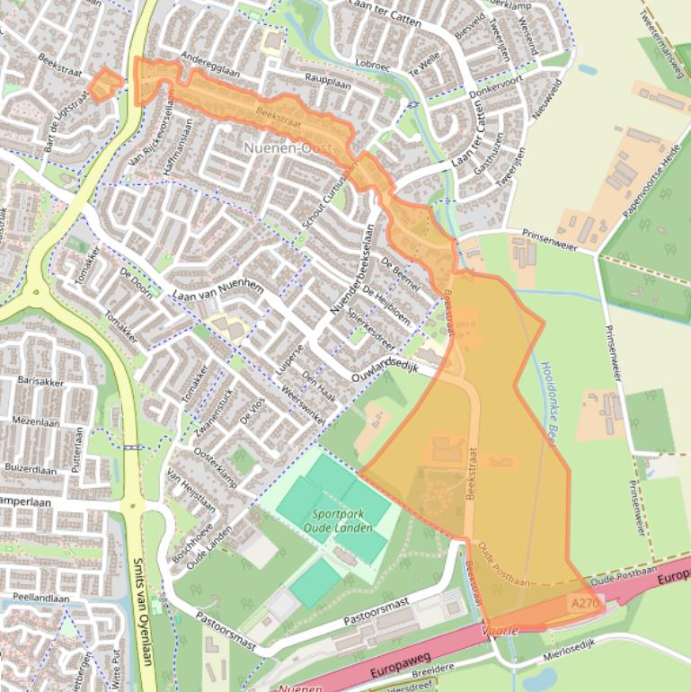 Kaart van postcodegebied 5673NA.