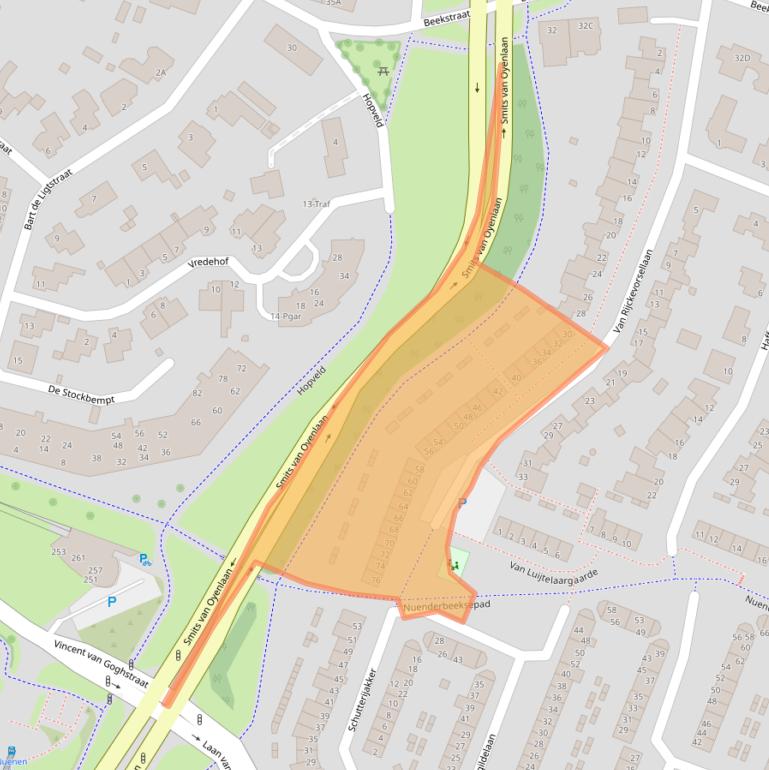 Kaart van postcodegebied 5673ND.
