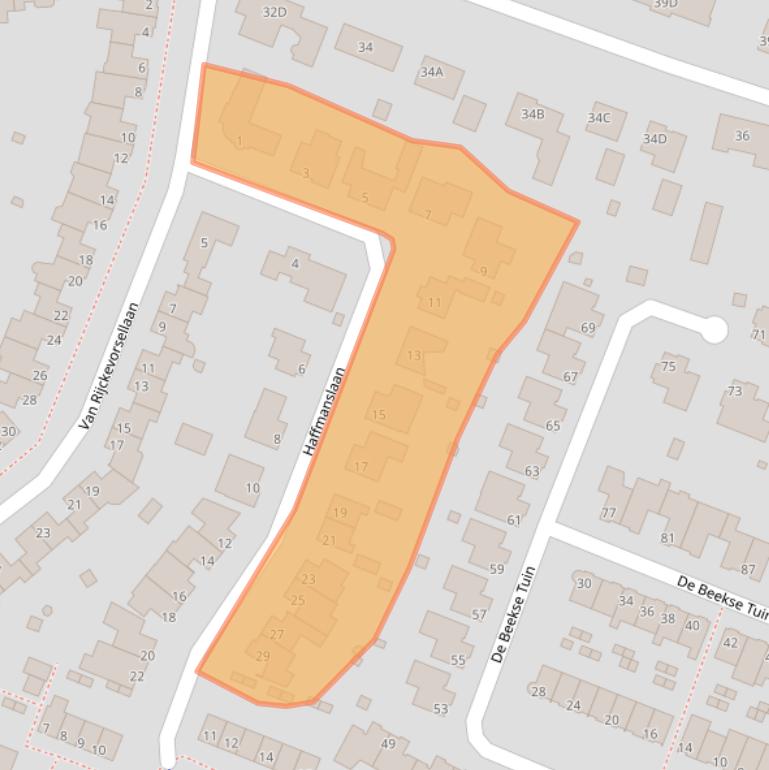 Kaart van postcodegebied 5673NH.