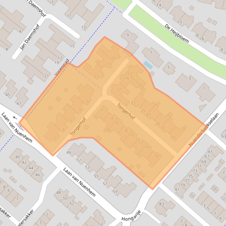 Kaart van postcodegebied 5673PG.