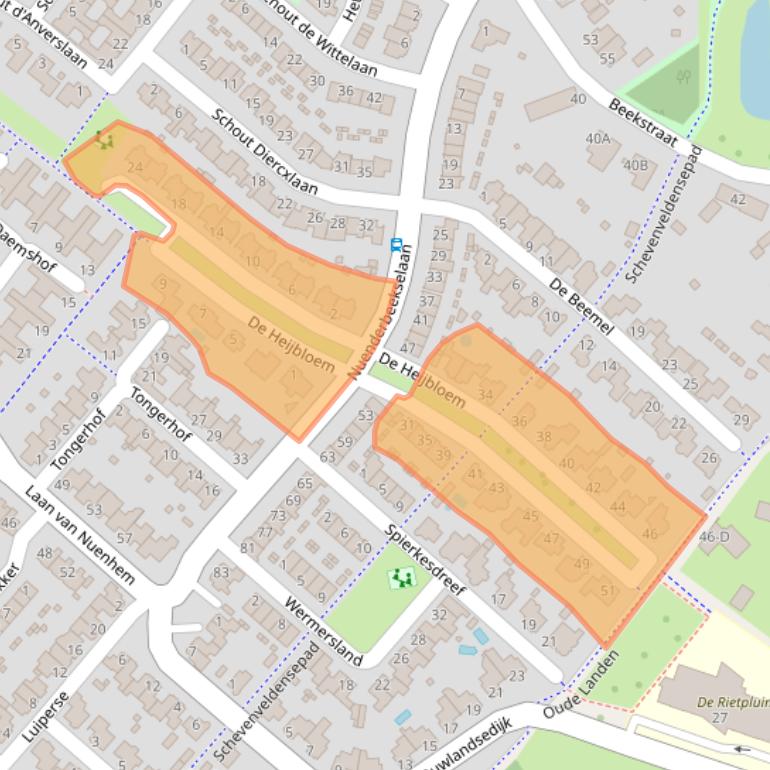 Kaart van postcodegebied 5673PJ.