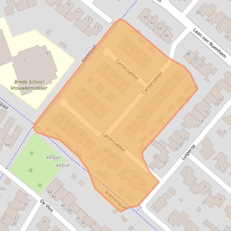 Kaart van postcodegebied 5673PL.