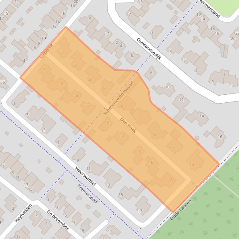 Kaart van postcodegebied 5673PP.