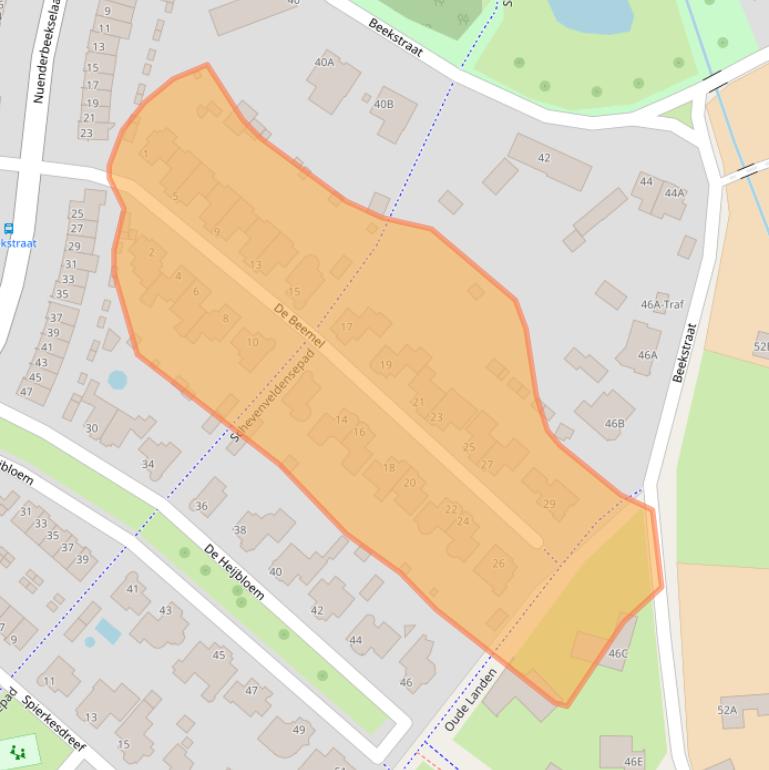 Kaart van postcodegebied 5673PV.