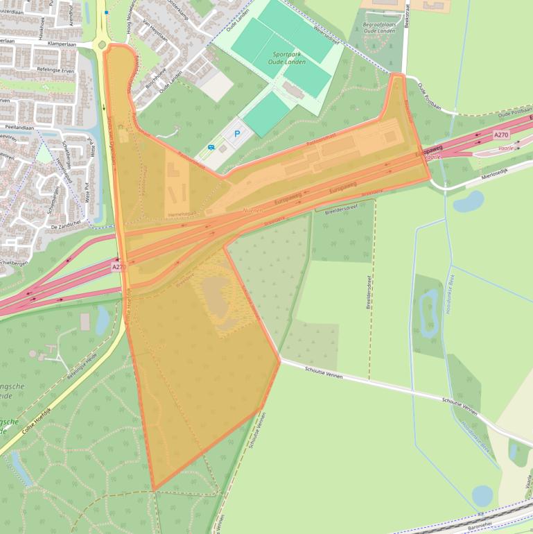 Kaart van postcodegebied 5673TC.