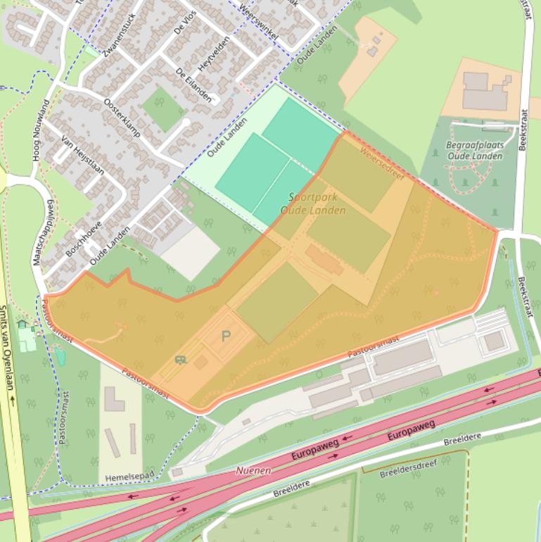 Kaart van postcodegebied 5673TD.
