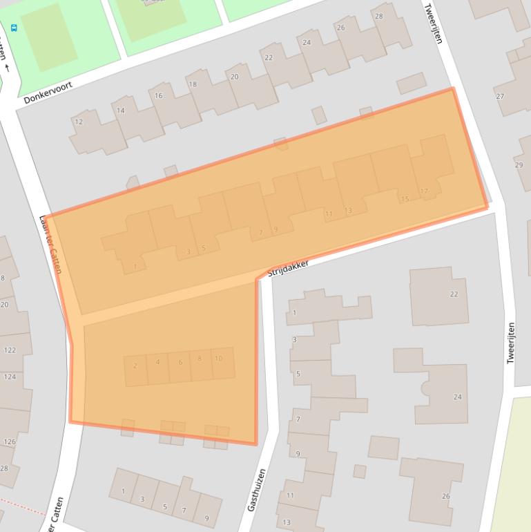 Kaart van postcodegebied 5673TN.