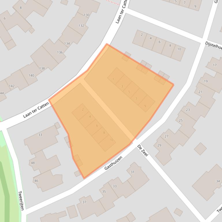 Kaart van postcodegebied 5673TR.