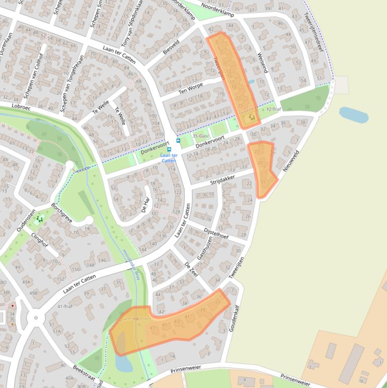 Kaart van postcodegebied 5673TT.