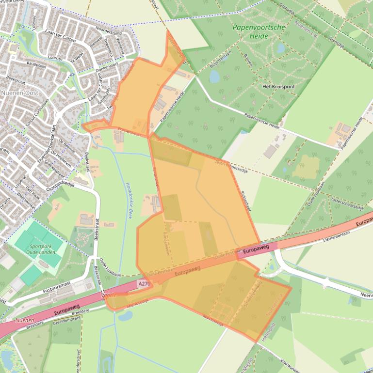 Kaart van postcodegebied 5673TX.