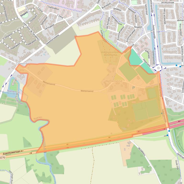 Kaart van postcodegebied 5674AA.