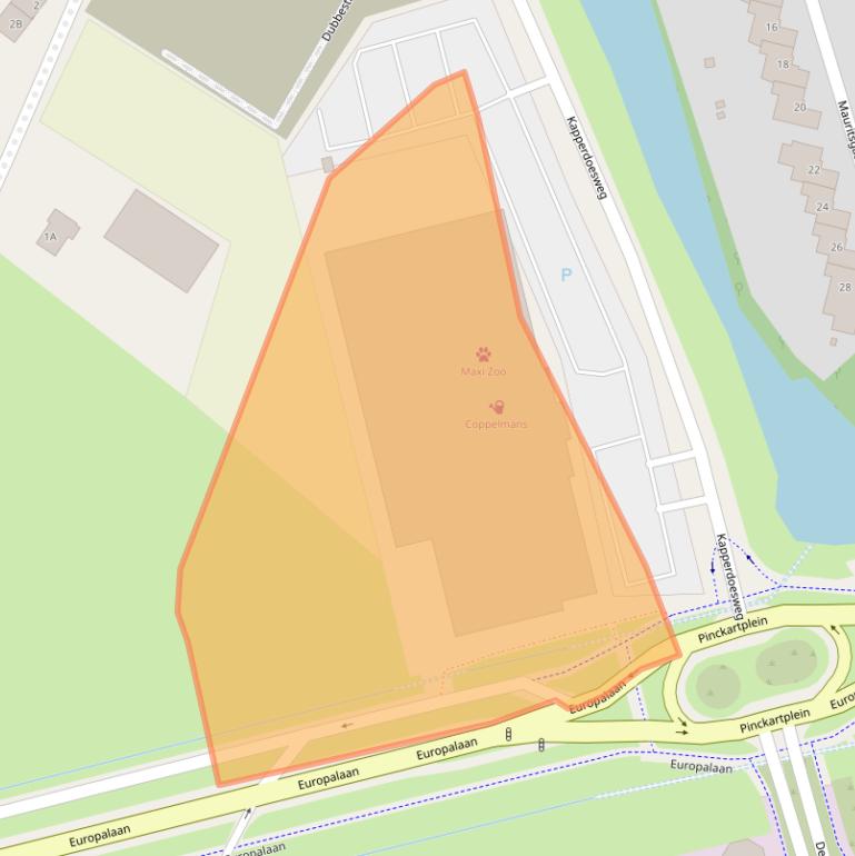 Kaart van postcodegebied 5674AJ.