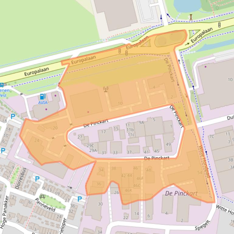 Kaart van postcodegebied 5674CC.