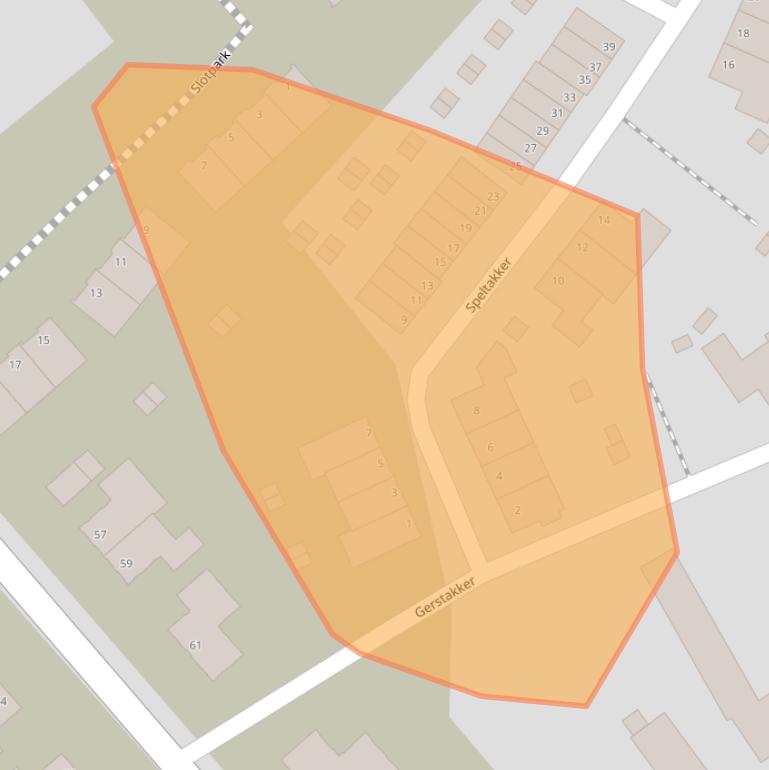 Kaart van postcodegebied 5674CL.