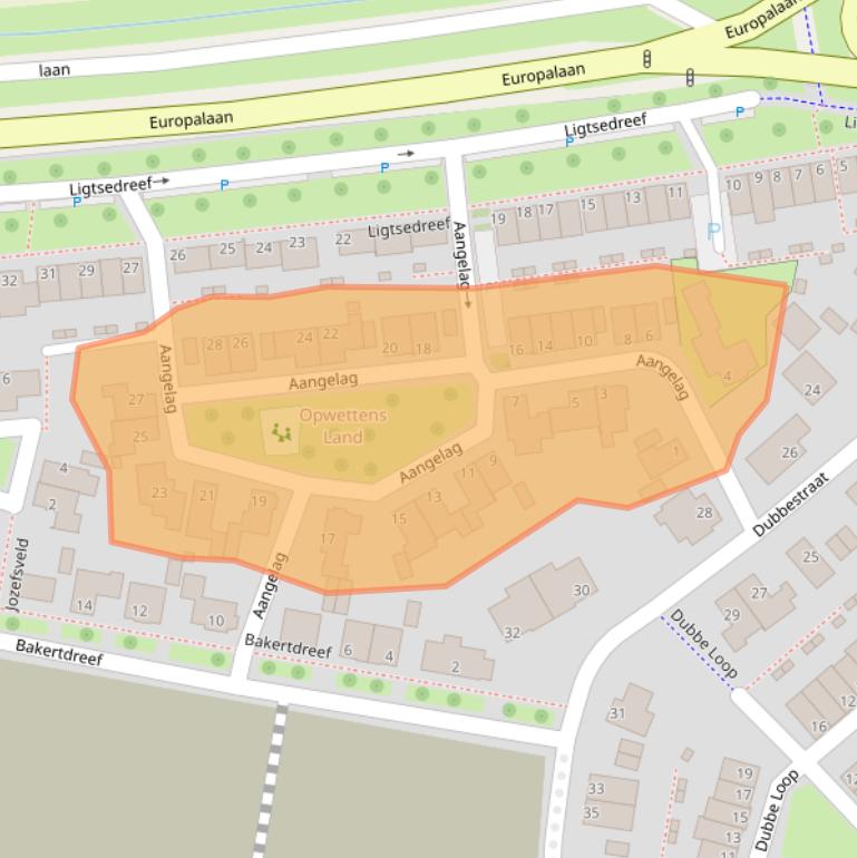 Kaart van postcodegebied 5674CP.
