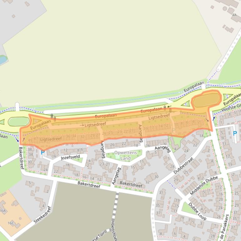 Kaart van postcodegebied 5674CT.