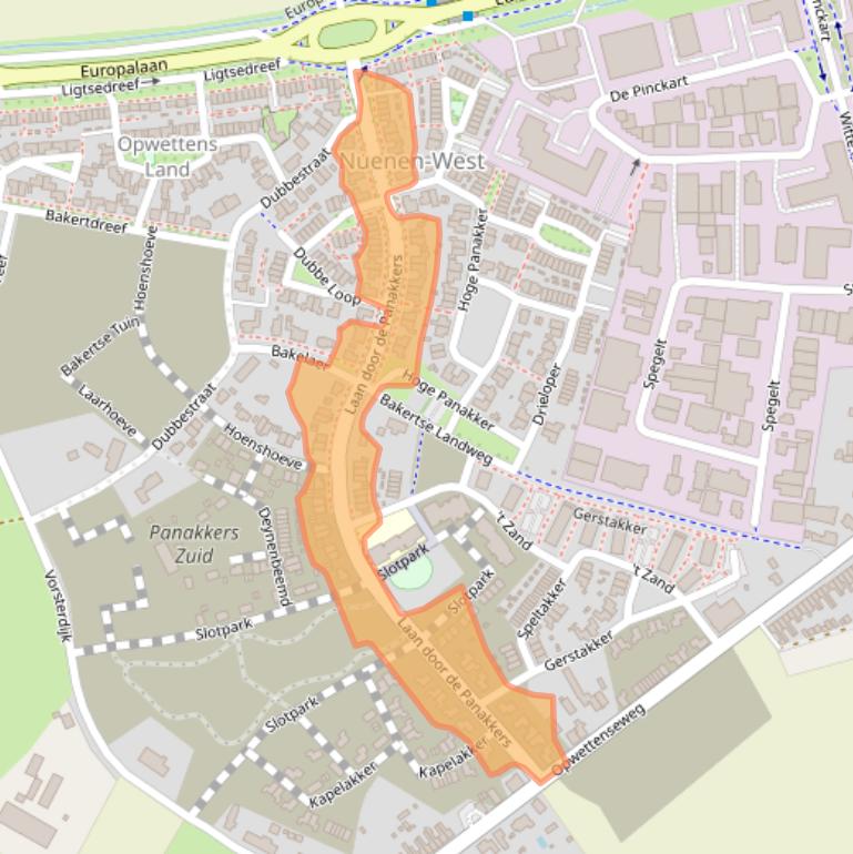 Kaart van postcodegebied 5674CZ.