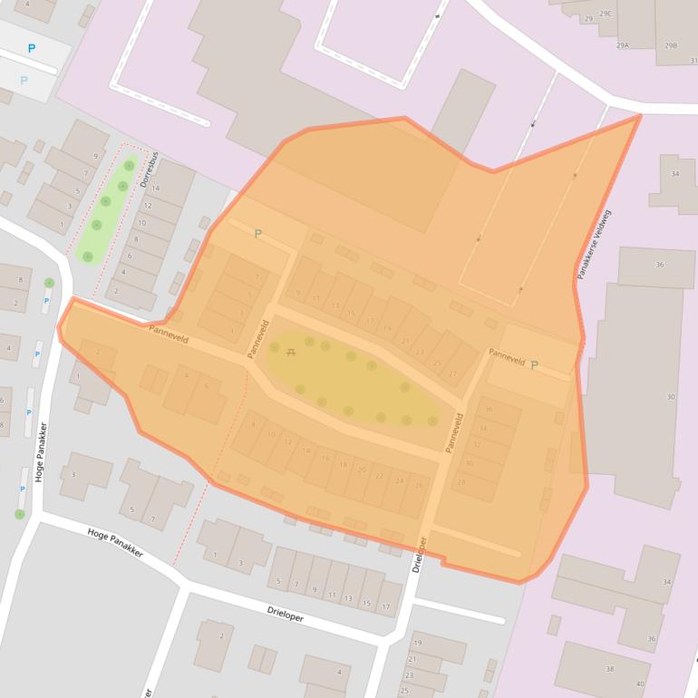 Kaart van postcodegebied 5674DC.