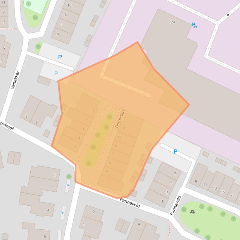 Kaart van postcodegebied 5674DE.