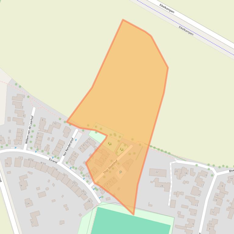 Kaart van postcodegebied 5674MD.