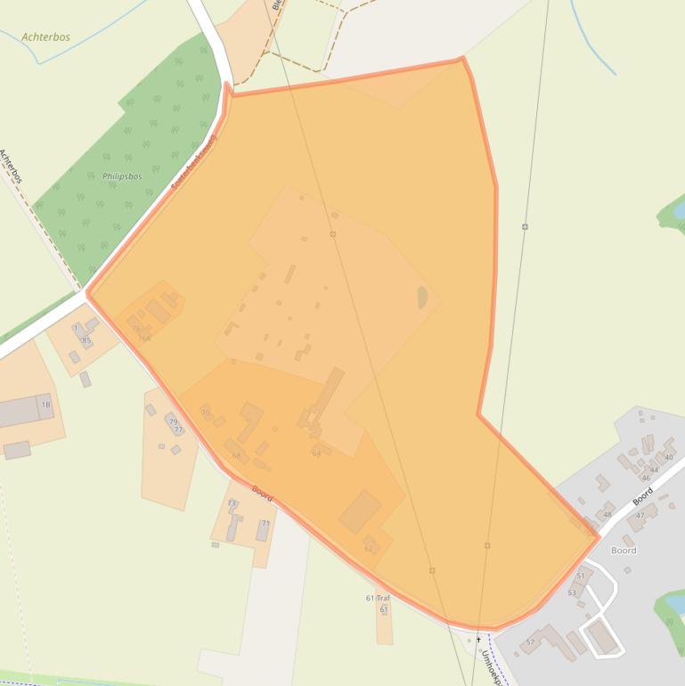 Kaart van postcodegebied 5674NE.