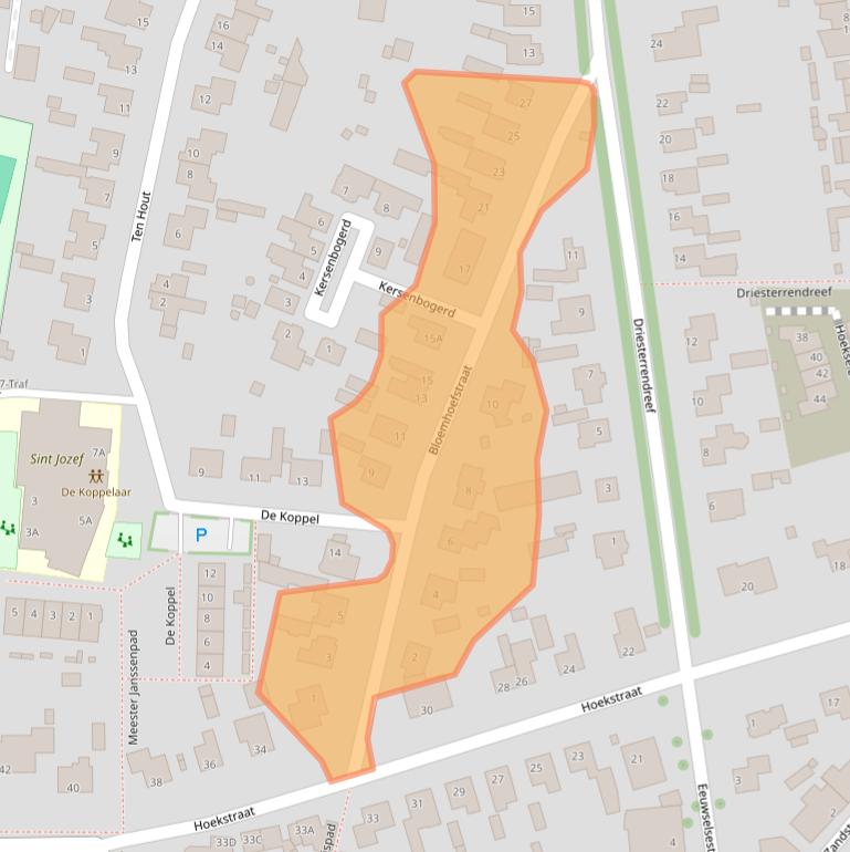 Kaart van postcodegebied 5674NT.