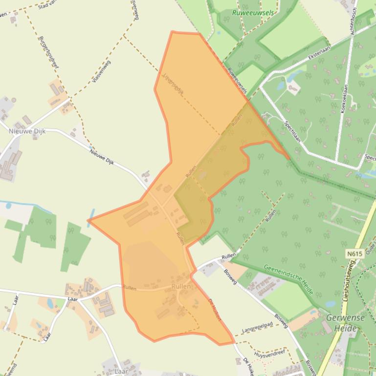 Kaart van postcodegebied 5674PC.