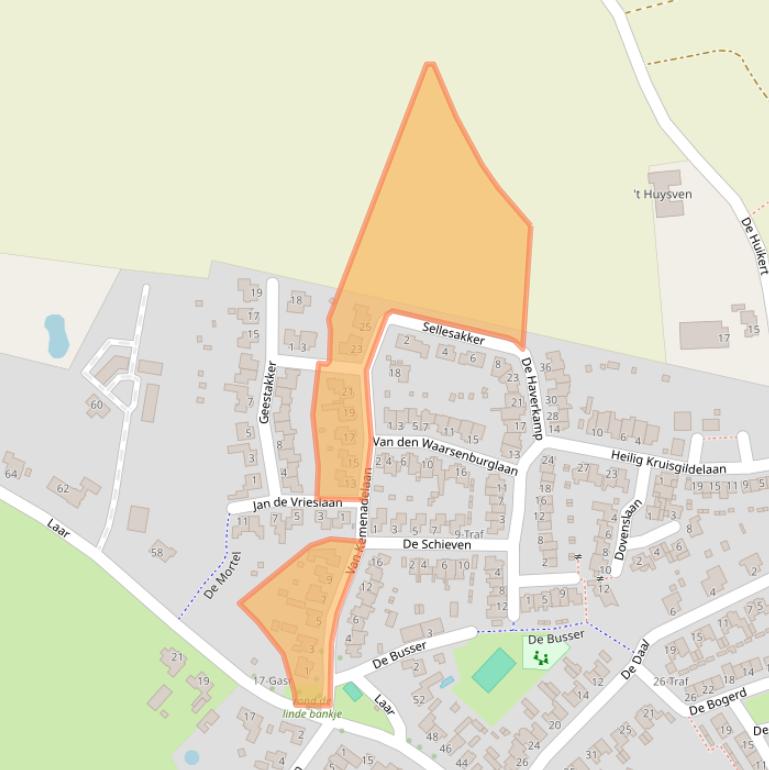 Kaart van postcodegebied 5674PP.