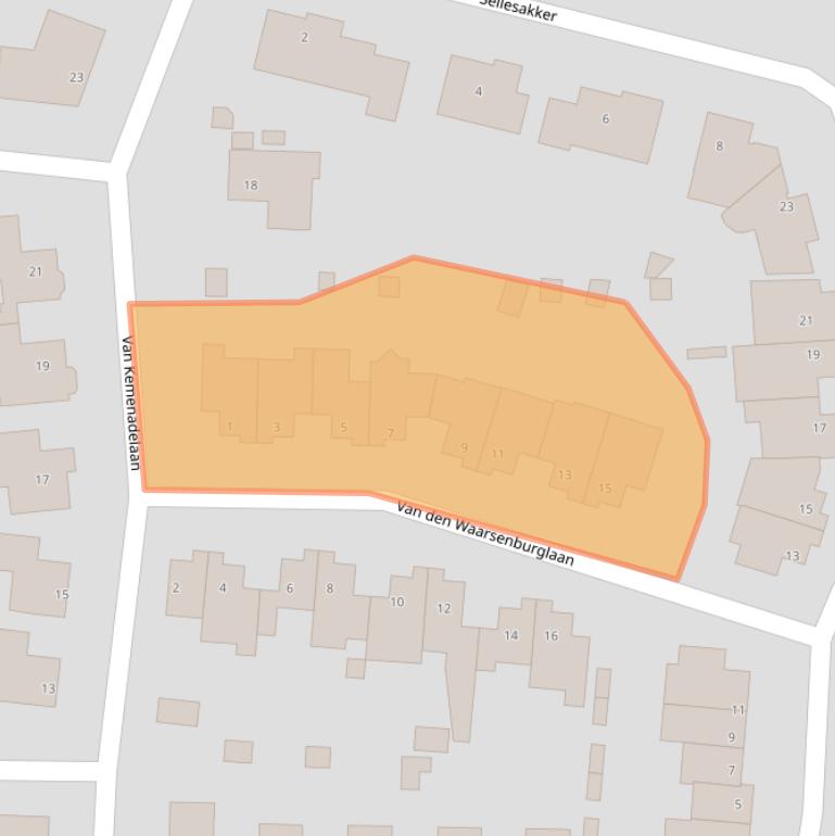 Kaart van postcodegebied 5674PW.
