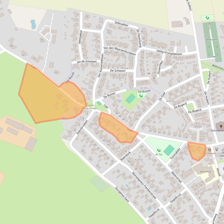 Kaart van postcodegebied 5674RC.