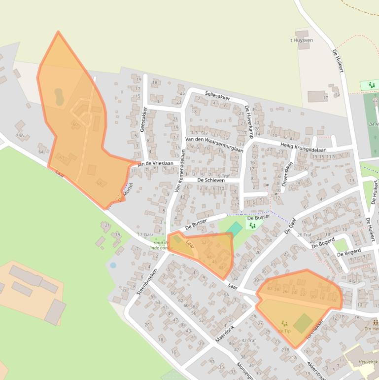 Kaart van postcodegebied 5674RD.